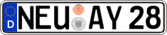 German license plate, Regular plates