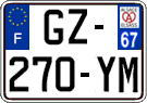 French license plate, SIV (ordinary)