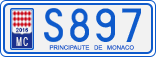License plate of Monaco, Cars