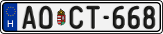 license plates of Hungary, Regular plates (2022)