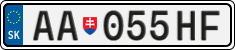 License plate of Slovakia, Cars