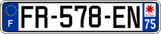 French license plate, SIV (ordinary)