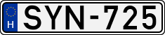 license plates of Hungary, Cars (1990)