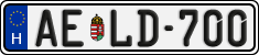 license plates of Hungary, Regular plates (2022)
