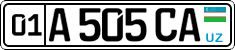 License plate of Uzbekistan, Private owners