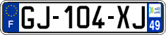 French license plate, SIV (ordinary)