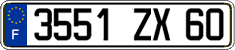French license plate, FNI