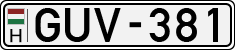 license plates of Hungary, Cars (1990)