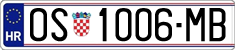 License plate of Croatia, Regular plates