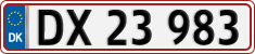 License plate of Denmark, Regular plates