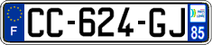 French license plate, SIV (ordinary)