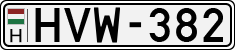 license plates of Hungary, Cars (1990)