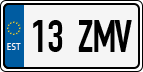 License plate of Estonia, Regular car plates (US-size)