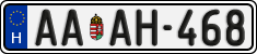 license plates of Hungary, Regular plates (2022)