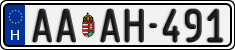 license plates of Hungary, Regular plates (2022)