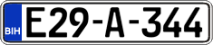 License plate of Bosnia and Herzegovina, Regular plates