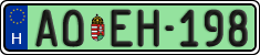 license plates of Hungary, Regular plates (2022)