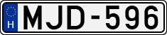 license plates of Hungary, Cars (1990)