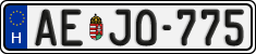 license plates of Hungary, Regular plates (2022)
