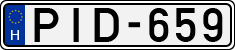 license plates of Hungary, Cars (1990)