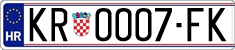 License plate of Croatia, Regular plates