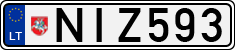License plate of Lithuania, Cars