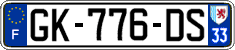French license plate, SIV (ordinary)