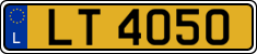 License plate of Luxembourg, 2003 year system