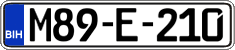 License plate of Bosnia and Herzegovina, Regular plates
