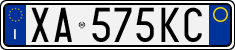 License plate of Italy, Cars (1994 year series)