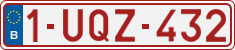 License plate of Belgium, Regular plates (2010)
