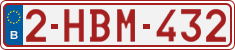 License plate of Belgium, Regular plates (2010)