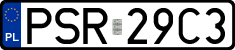 License plates of Poland, Regular car plates