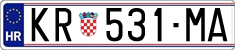 License plate of Croatia, Regular plates
