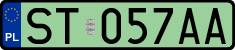 License plates of Poland, Electric vehicles