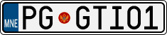 License plate of Montenegro, Vanity Plates