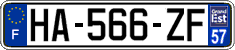 French license plate, SIV (ordinary)