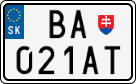License plate of Slovakia, Motorcycles