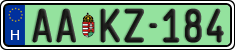 license plates of Hungary, Regular plates (2022)