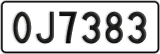 License plate of New Zealand, AB1(234)