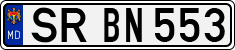 License plate of Moldova, Cars (1992)