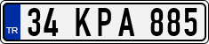 License plate of Turkey, Regular plates