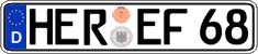 German license plate, Regular plates