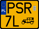 License plates of Poland, Oldtimers
