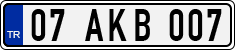 License plate of Turkey, Regular plates