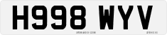 License plate of the United Kingdom, 1983 year system