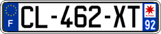 French license plate, SIV (ordinary)