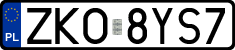 License plates of Poland, Regular car plates