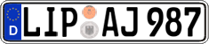 German license plate, Regular plates