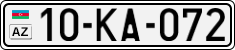 License plate of Azerbaijan, Cars